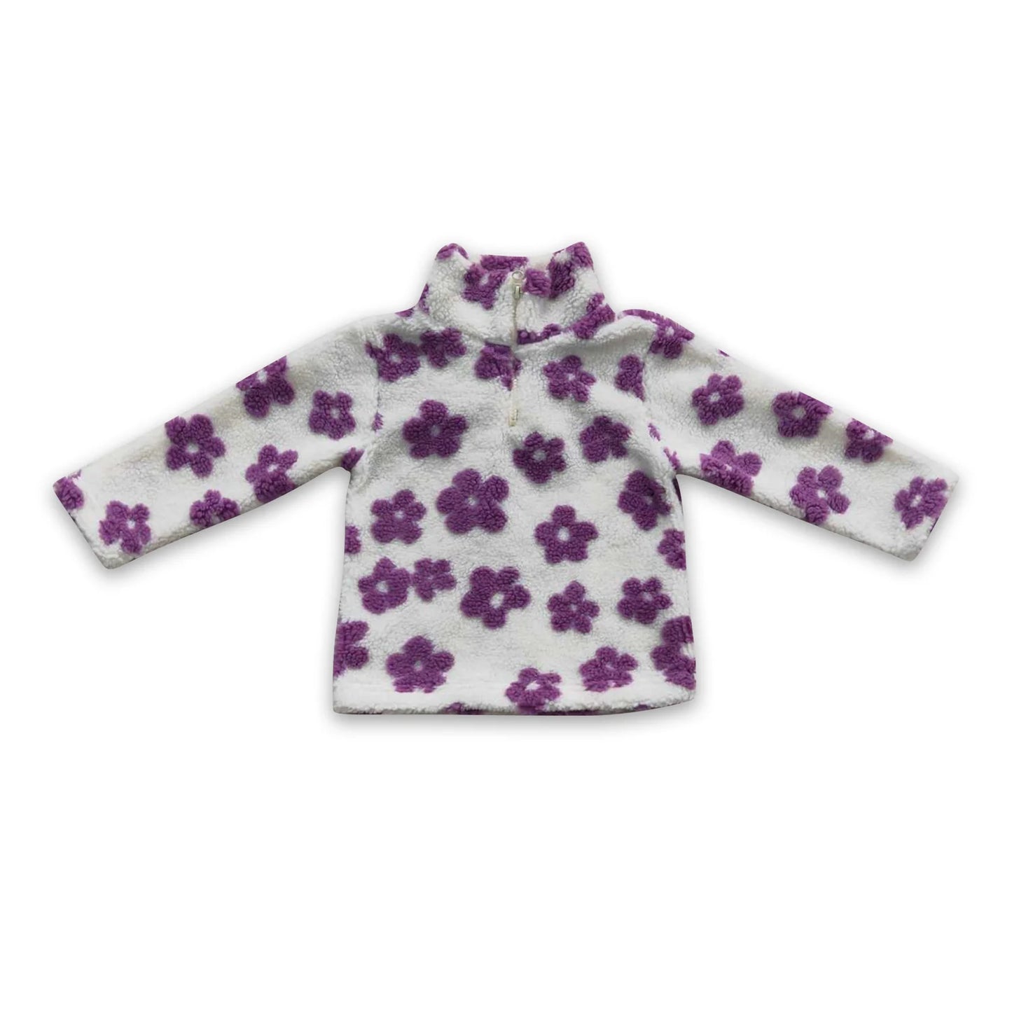RTS NO MOQ Sibling milk silk Baby Girls Flowers Thick Pullovers Tops Fall Winter Casual Long Sleeve Warm Knit Shirts