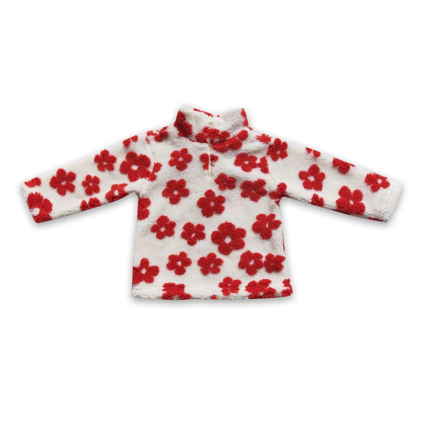 RTS NO MOQ Sibling milk silk Baby Girls Flowers Thick Pullovers Tops Fall Winter Casual Long Sleeve Warm Knit Shirts