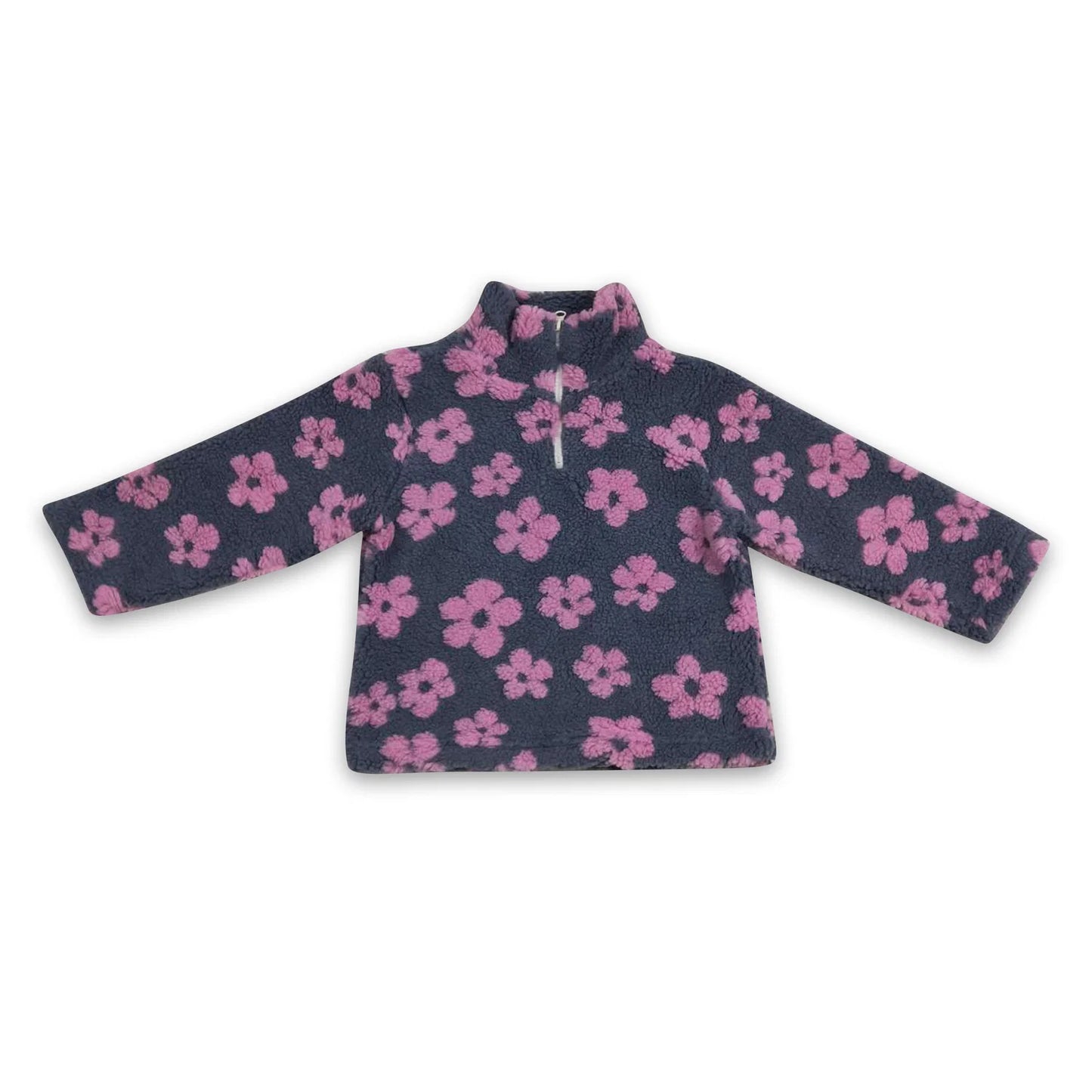 RTS NO MOQ Sibling milk silk Baby Girls Flowers Thick Pullovers Tops Fall Winter Casual Long Sleeve Warm Knit Shirts
