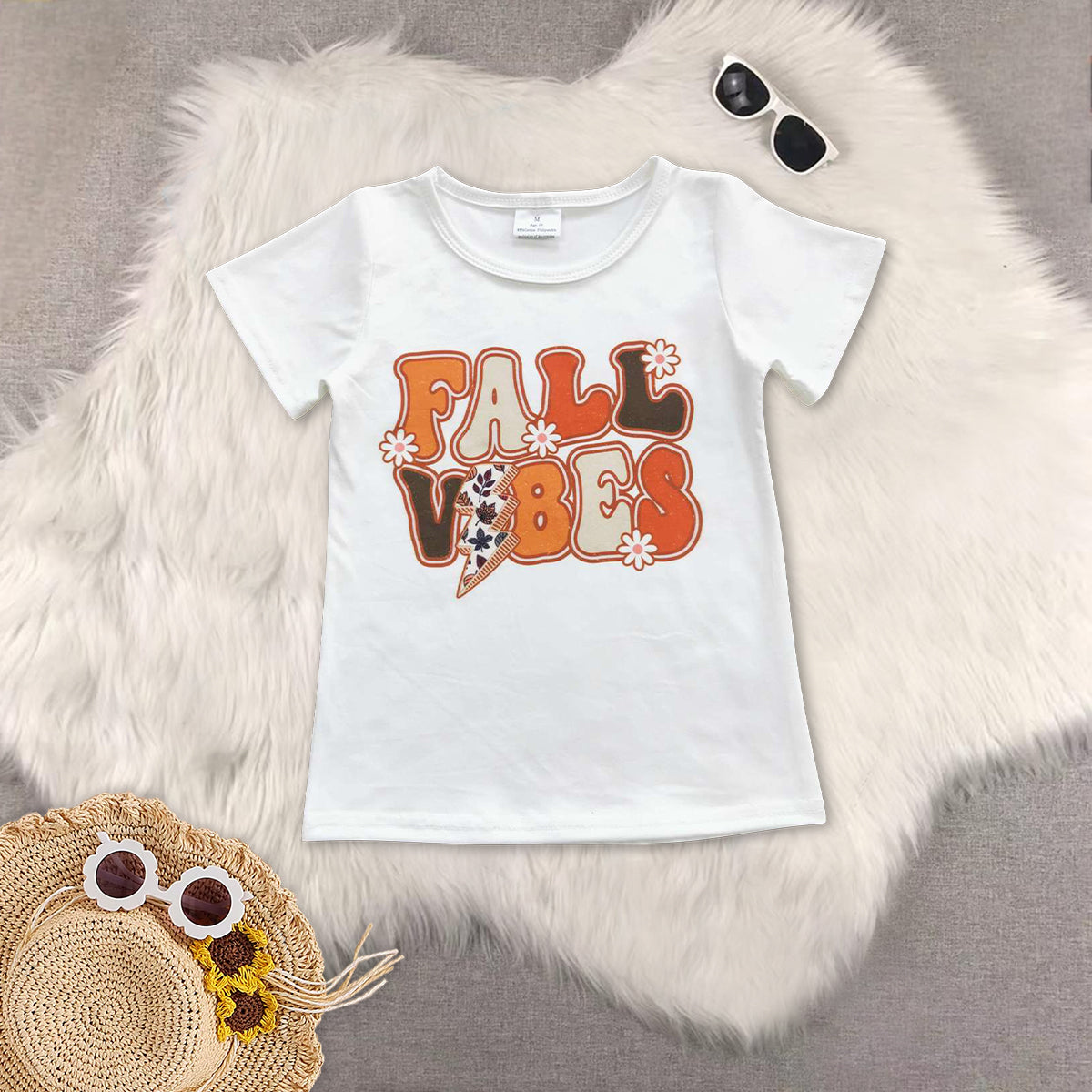 RTS NO MOQ Sibling Baby girls halloween short-sleeved tops