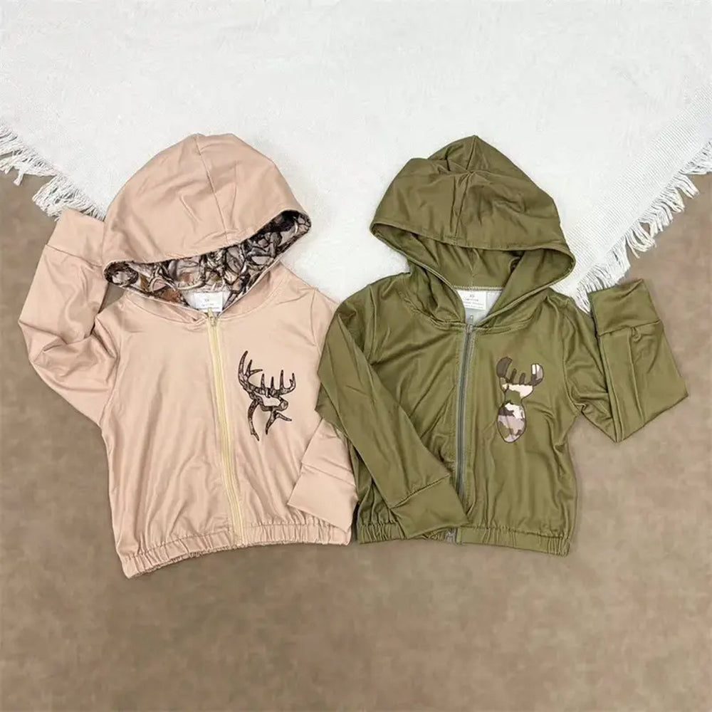 RTS NO MOQ Sibling Baby kid Camouflage pullover hooded long sleeve tops