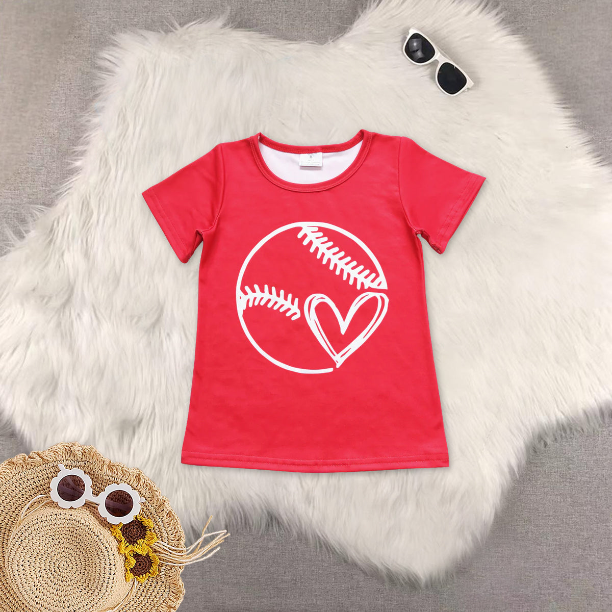 RTS NO MOQ Sibling baby girl clothes Short-Sleeve Tops