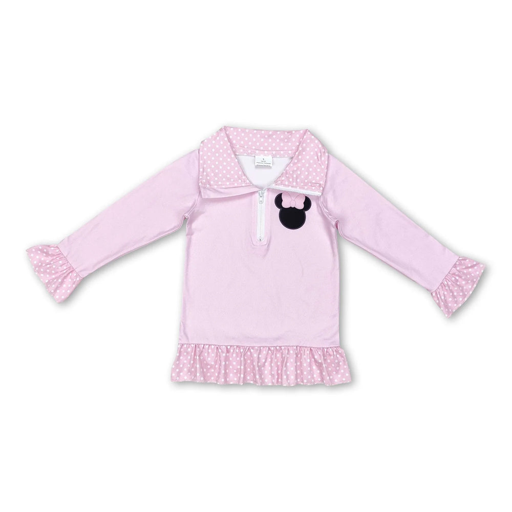 RTS NO MOQ Sibling milk silk Cute Clothes Baby Girls And Boys Zip Front Long Sleeve Tee Shirts