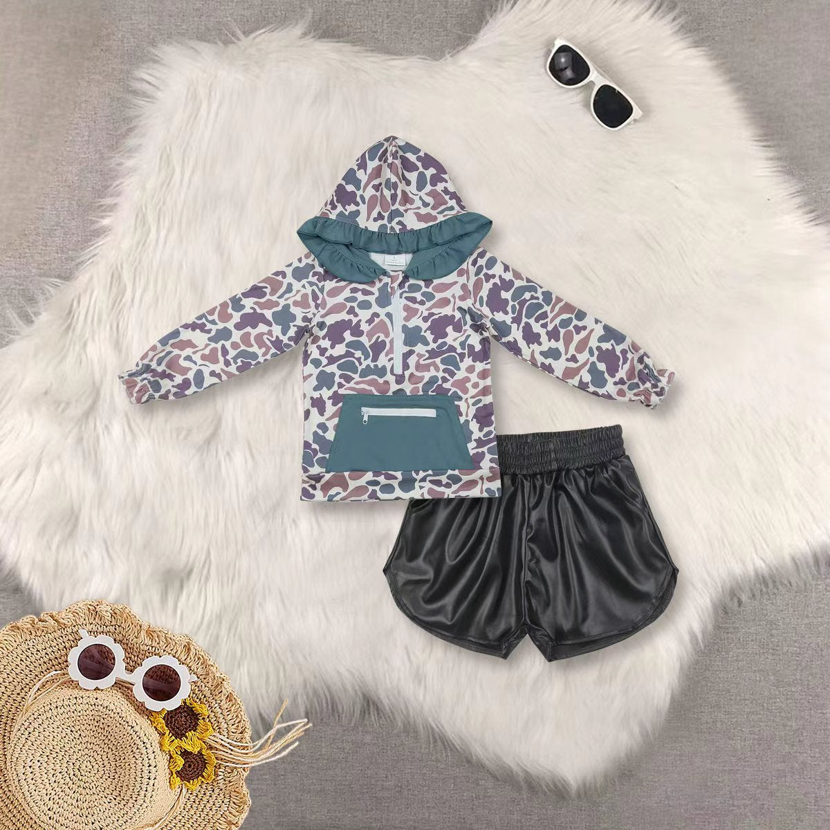 RTS NO MOQ Sibling Baby Girls Boys clothes hooded long sleeve Clothes Sets