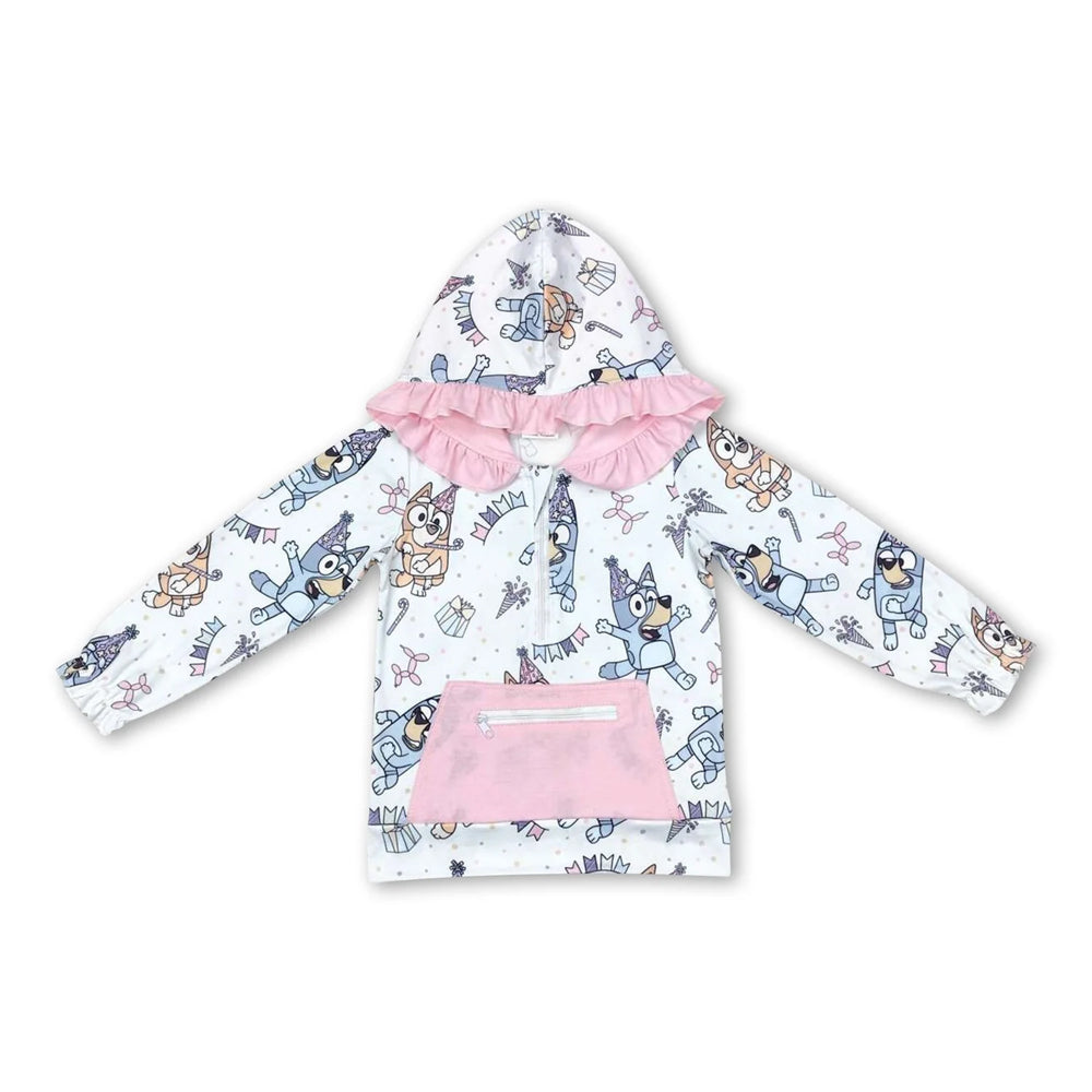 RTS NO MOQ Sibling milk silk Cute Clothes Baby Girls Boys Birthday Party Print Top Matching Pants Clothes Set Hooded Long Sleeve Tops