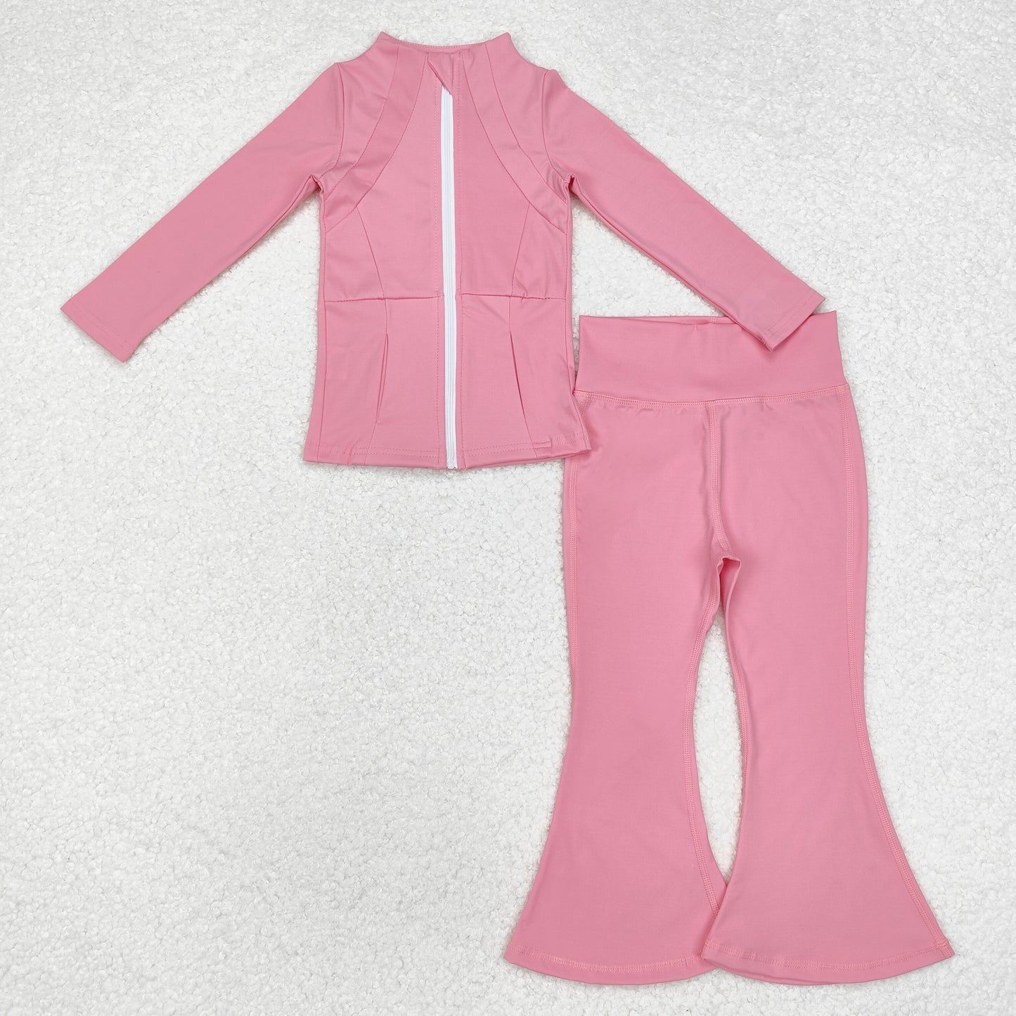 RTS NO MOQ Sibling Baby Girl Yoga Long Sleeve Trousers Sets
