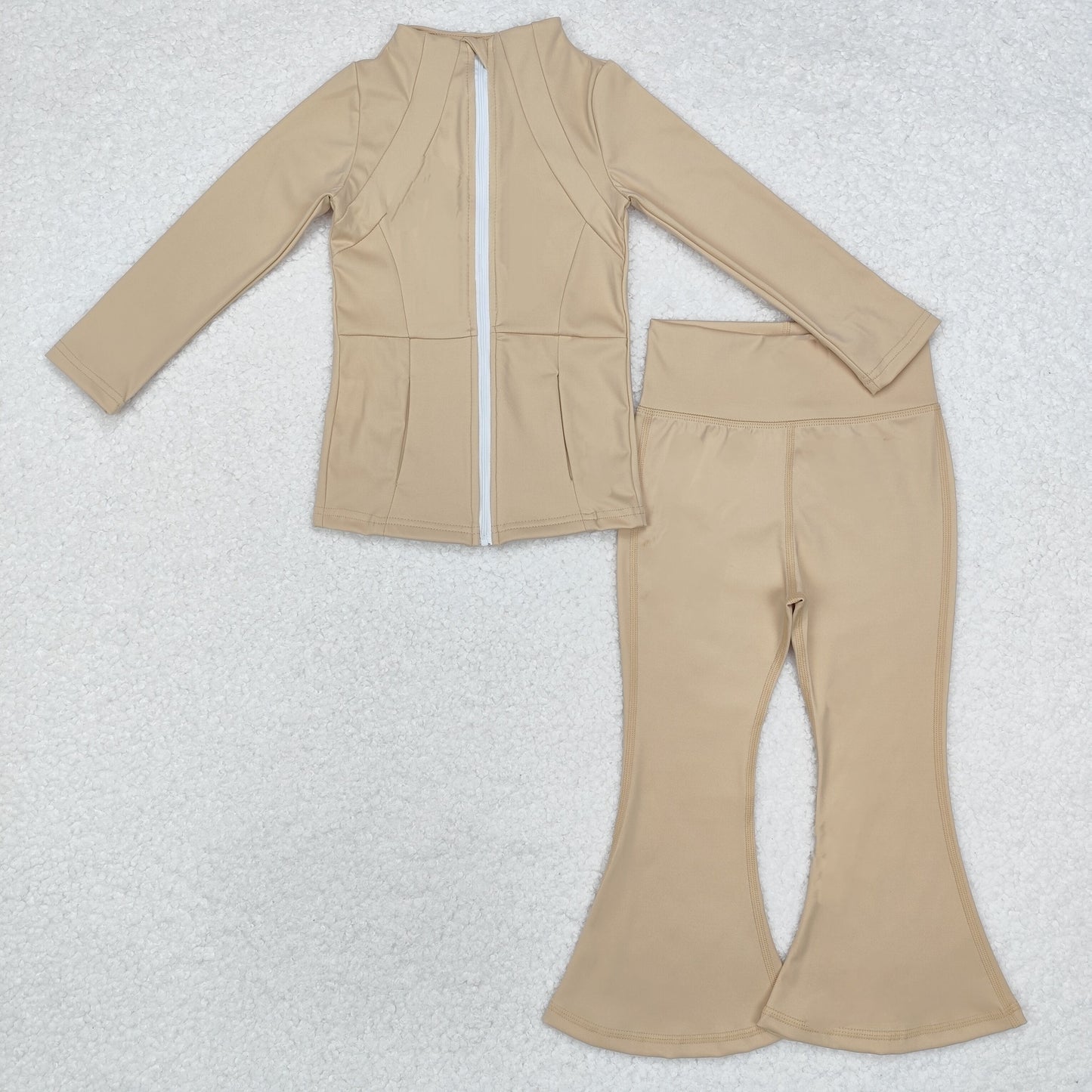 RTS NO MOQ Sibling Baby Girl Yoga Long Sleeve Trousers Sets