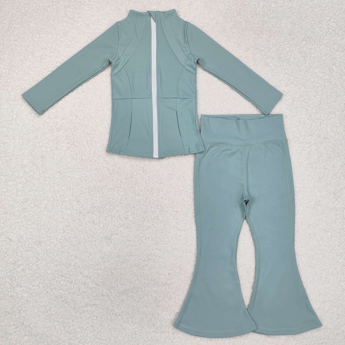 RTS NO MOQ Sibling Baby Girl Yoga Long Sleeve Trousers Sets