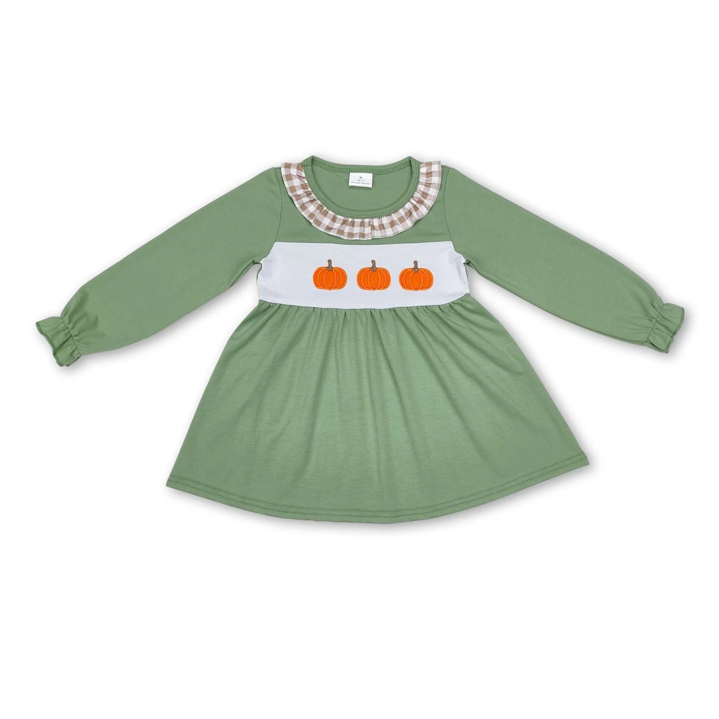 RTS NO MOQ Sibling milk silk Baby Girls Colorful Pumpkin Print Long Sleeve Tee Shirts Casual Fall Tops
