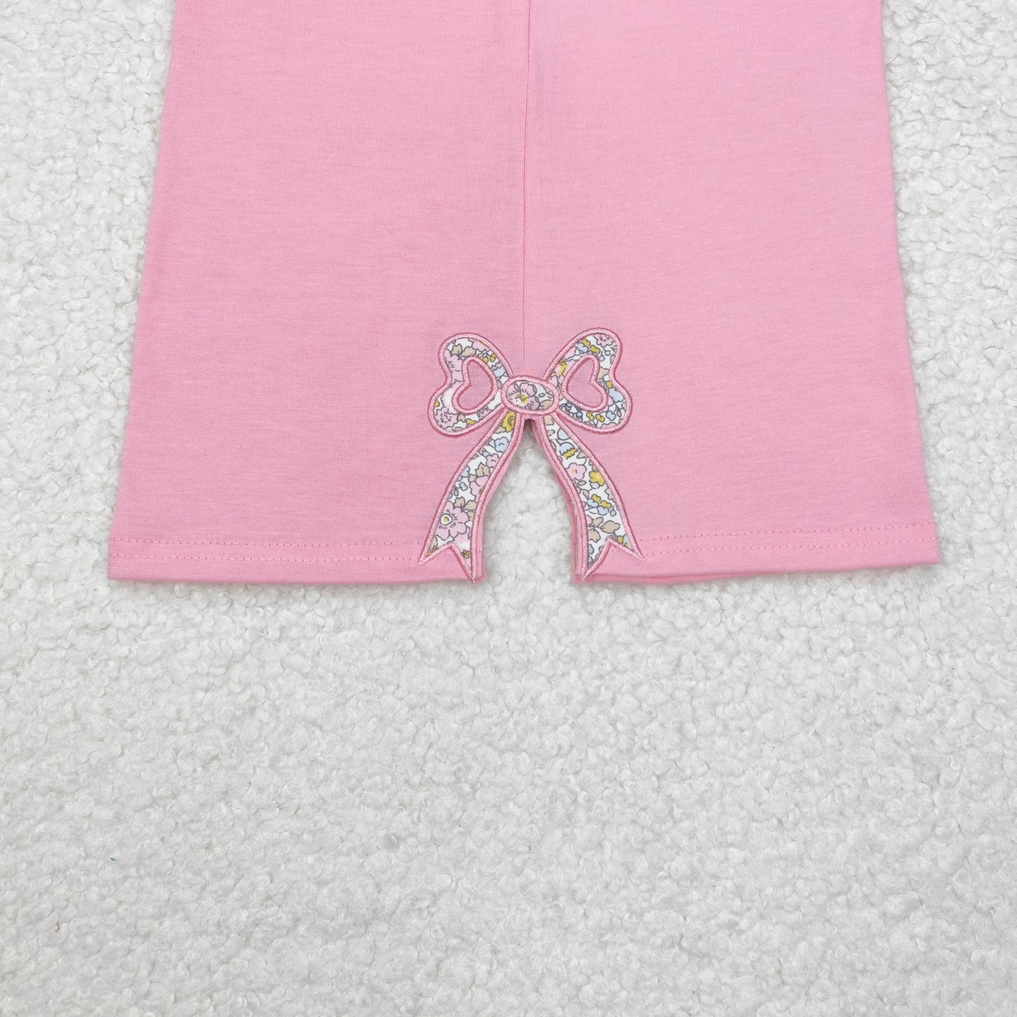 RTS NO MOQ ETA 5/7days arrived GT0872 Embroidered flower bow pattern pink long-sleeved top