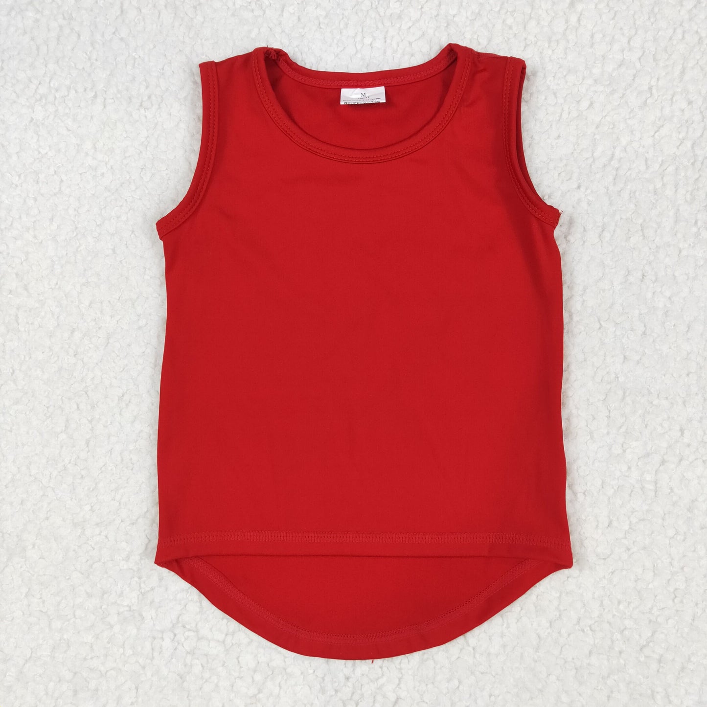 RTS NO MOQ Baby girls Clothes yoga solid color sleeveless tops