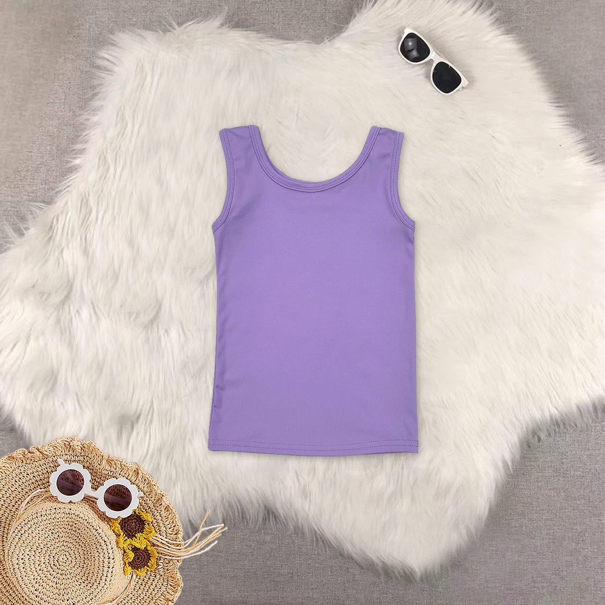 RTS NO MOQ Sibling baby girls clothes yoga sleeveless short skirts sets and Top and yoga skirts