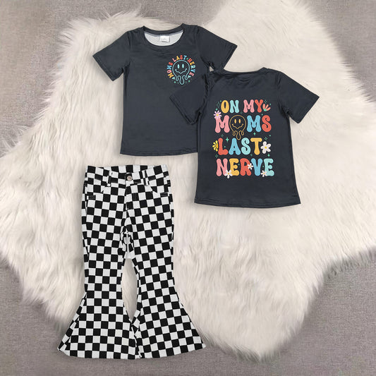 RTS NO MOQ Sibling Baby Girls clothes short sleeve pants Set and top and jeans pants