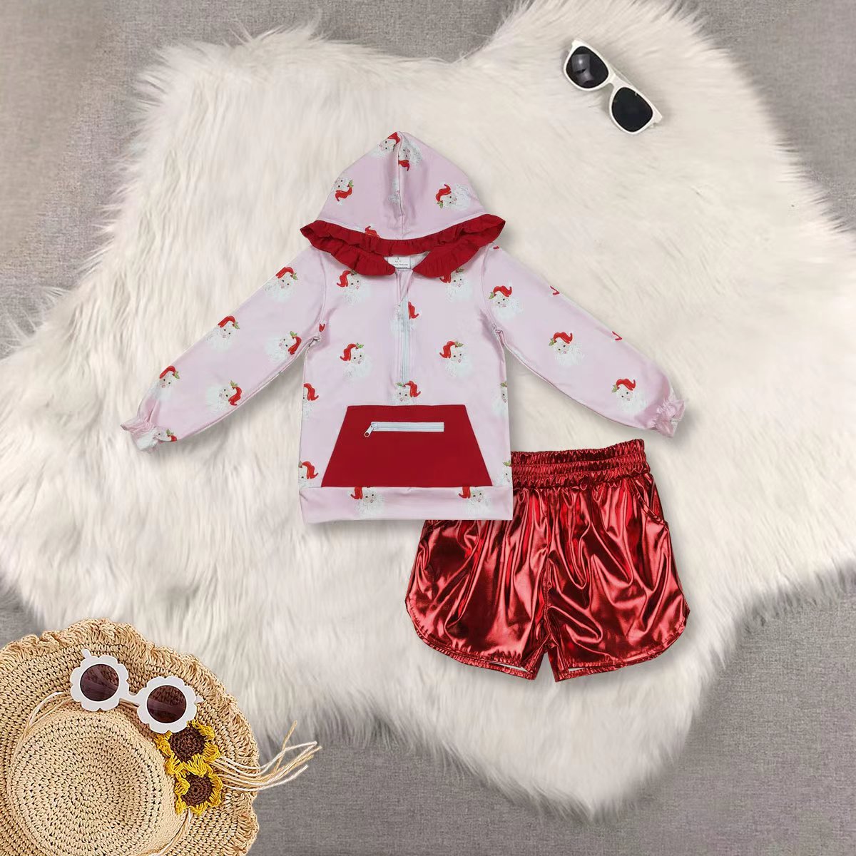 RTS NO MOQ Sibling Baby Girls Boys clothes hooded long sleeve Clothes Sets