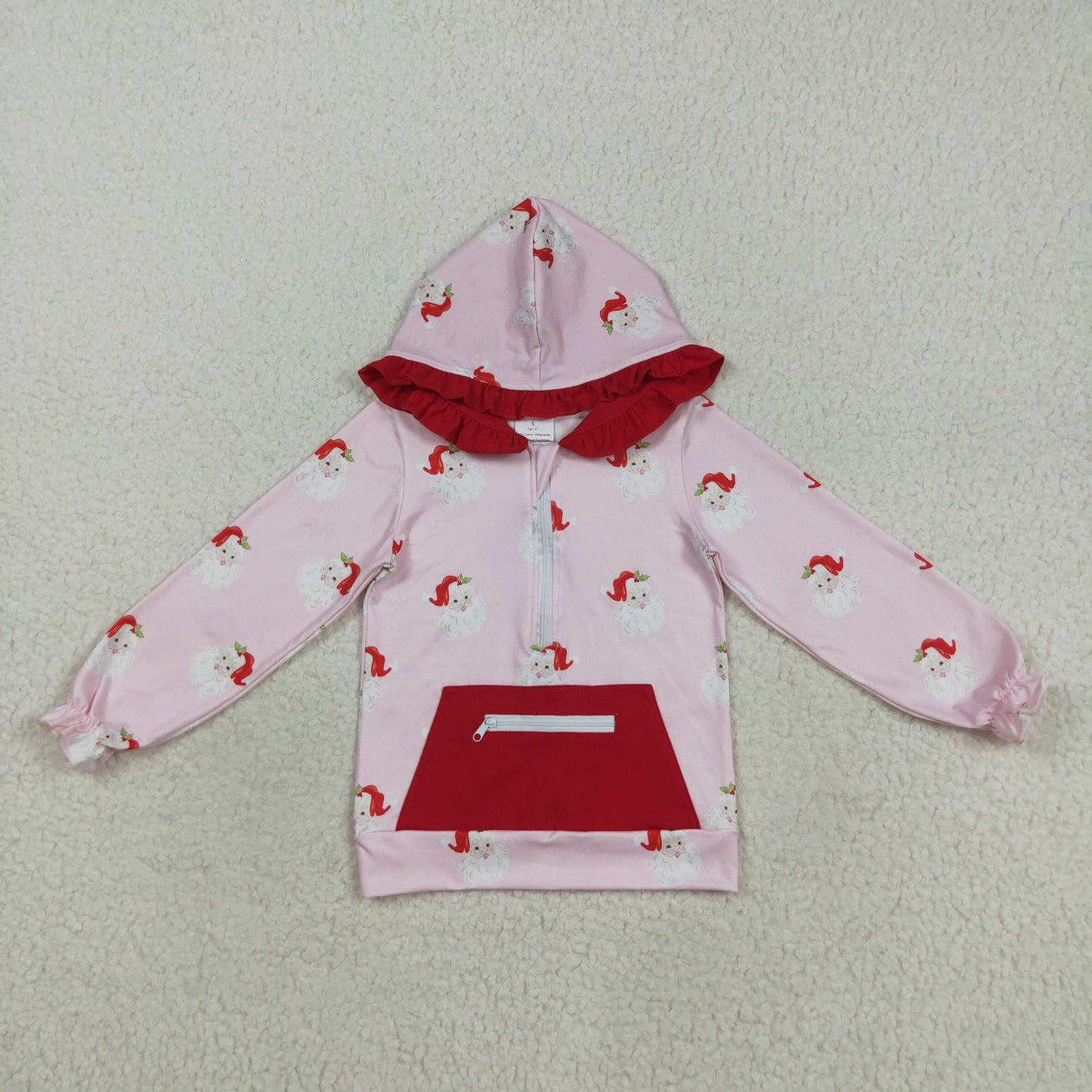 RTS NO MOQ Sibling Baby Girls clothes Christmas hooded long sleeve pants sets and top and jeans pants