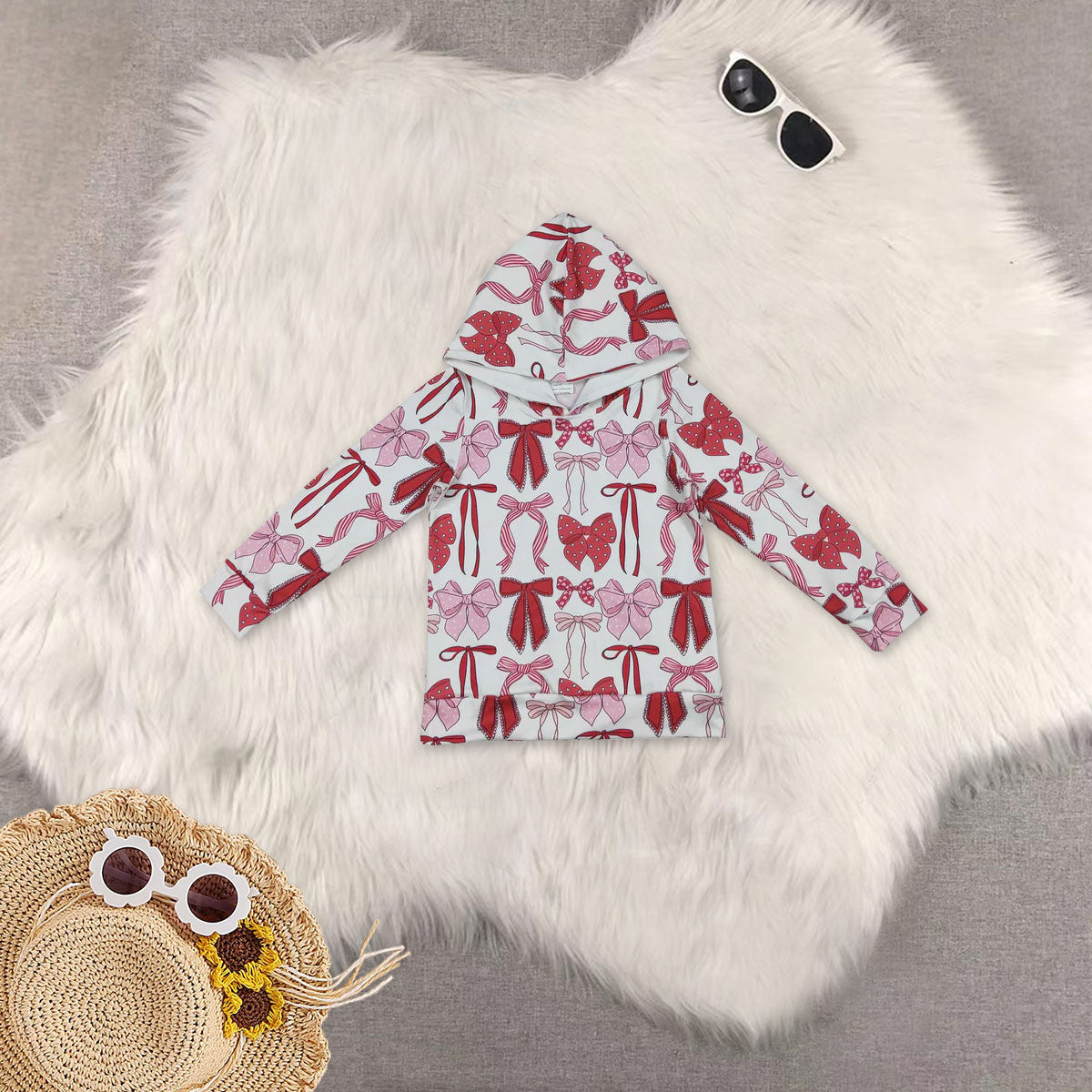 RTS NO MOQ Sibling Baby Girls hooded Long Sleeve Tops DENIM SETS and top and jeans