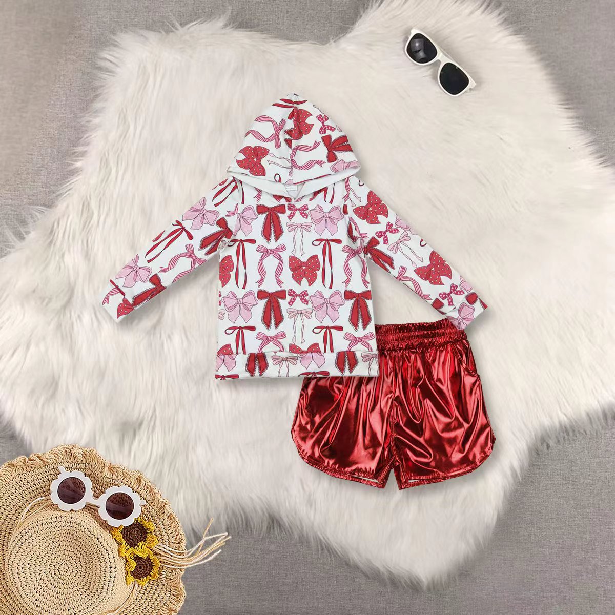 RTS NO MOQ Sibling Baby Girls Boys clothes hooded long sleeve Clothes Sets