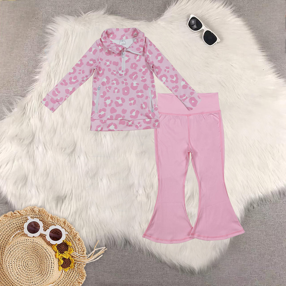 RTS NO MOQ Sibling Baby Girl clothes Yoga Long Sleeve Trousers Sets