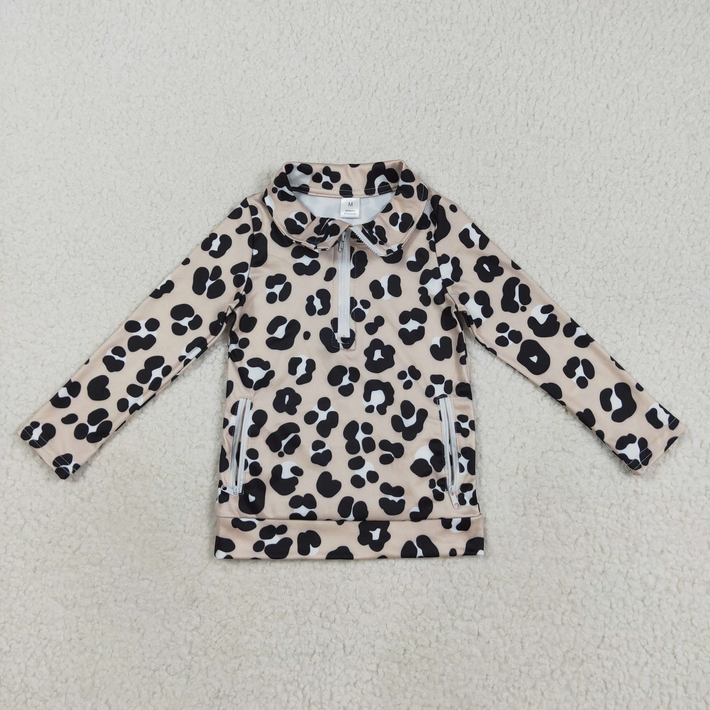 RTS NO MOQ Sibling baby girls clothes yoga Zip-Up Long Sleeve tops