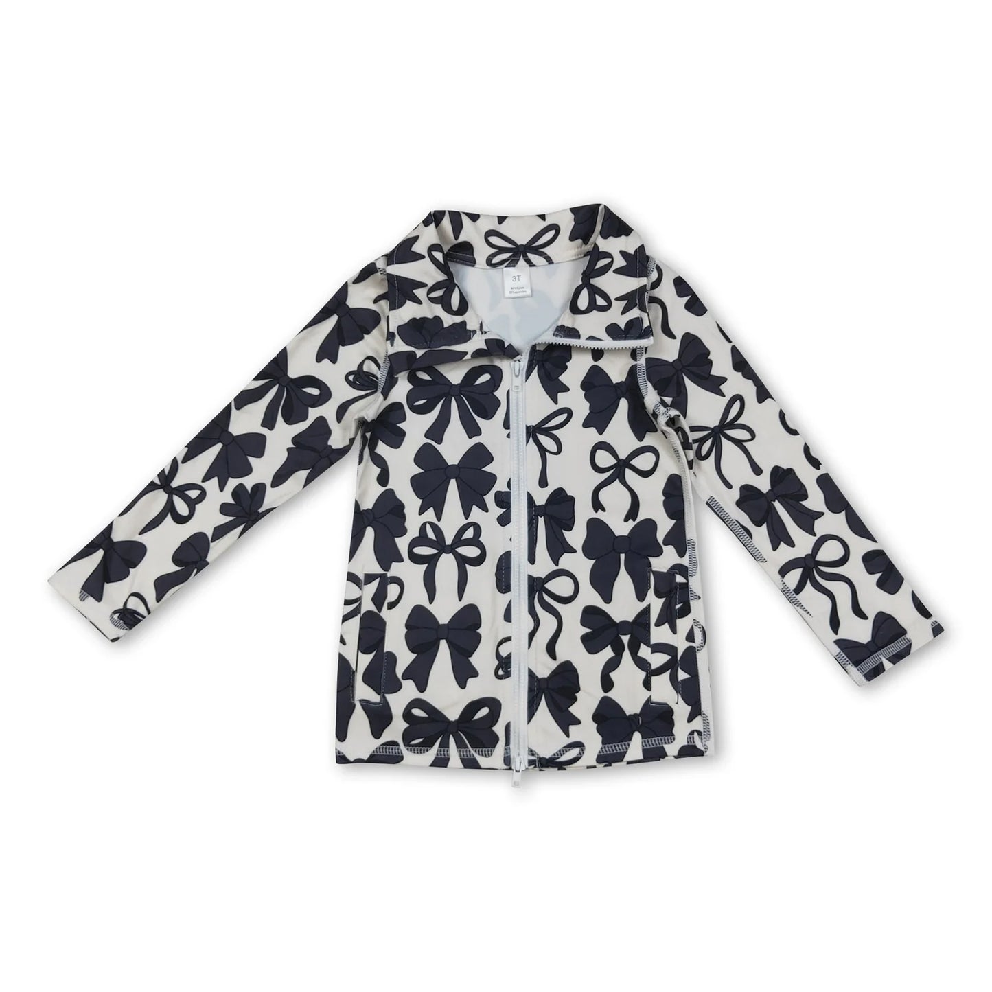 RTS NO MOQ Sibling baby girls clothes yoga Zip-Up Long Sleeve tops