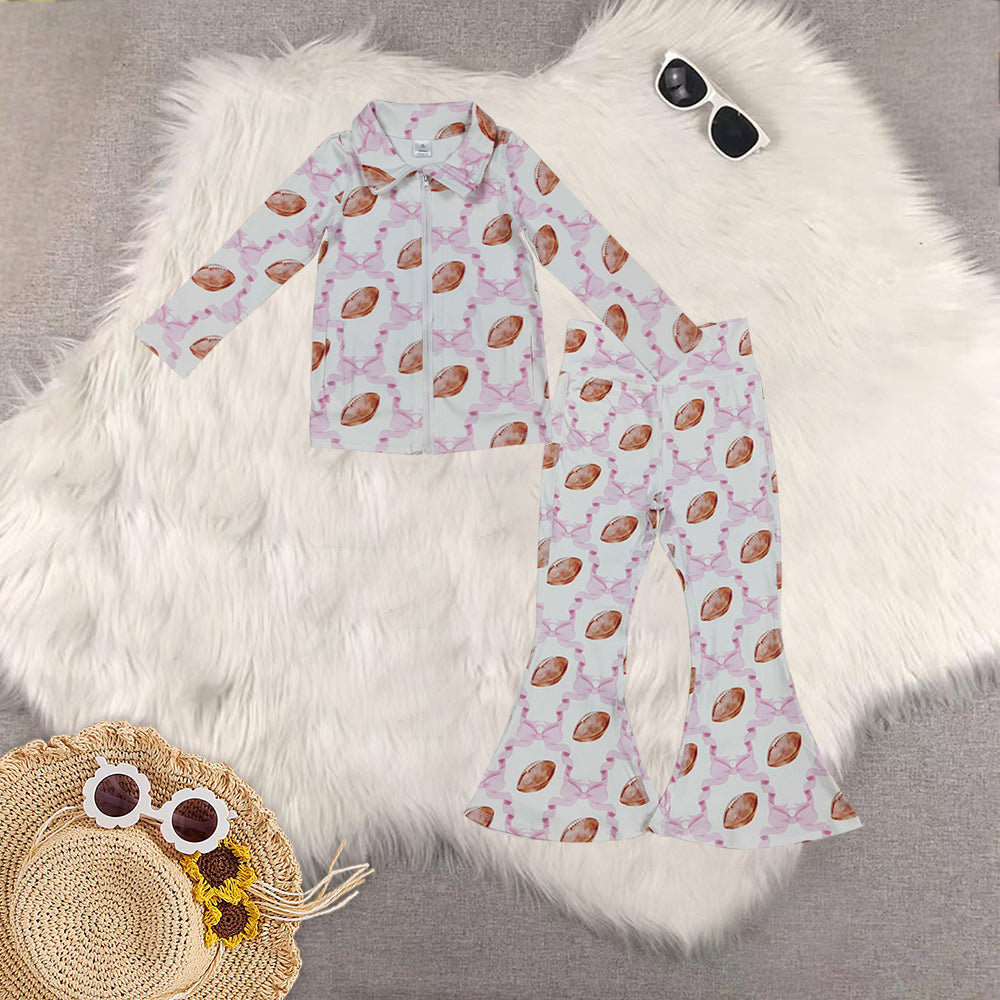 RTS NO MOQ Sibling Baby Girl clothes Yoga Long Sleeve Trousers Sets