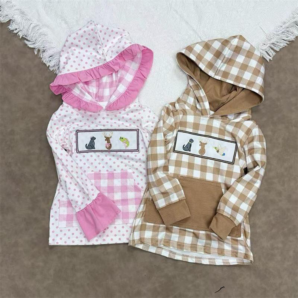 Sibling Baby Boys girl clothes embroidery duck Shirt Summer Clothes long sleeve tops 2