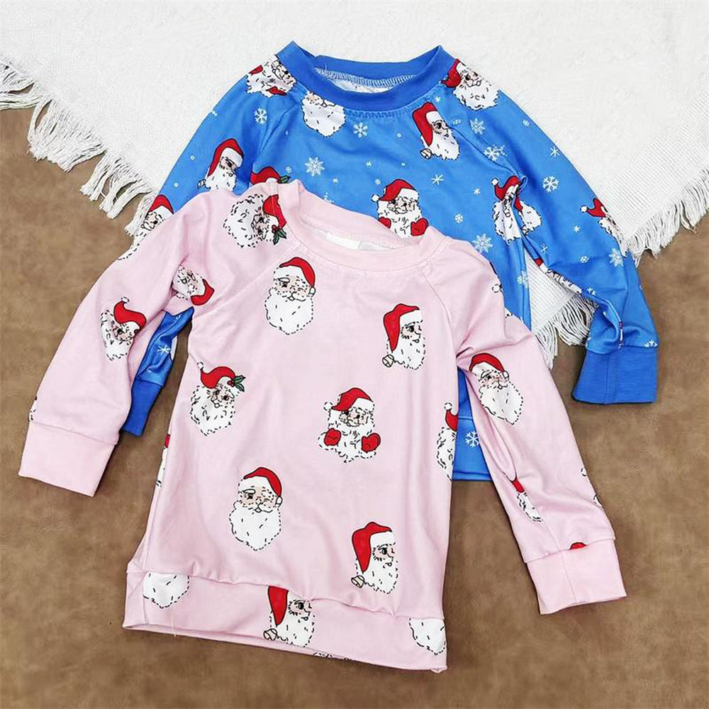 RTS NO MOQ Sibling baby girl boy clothes Christmas long sleeve tops
