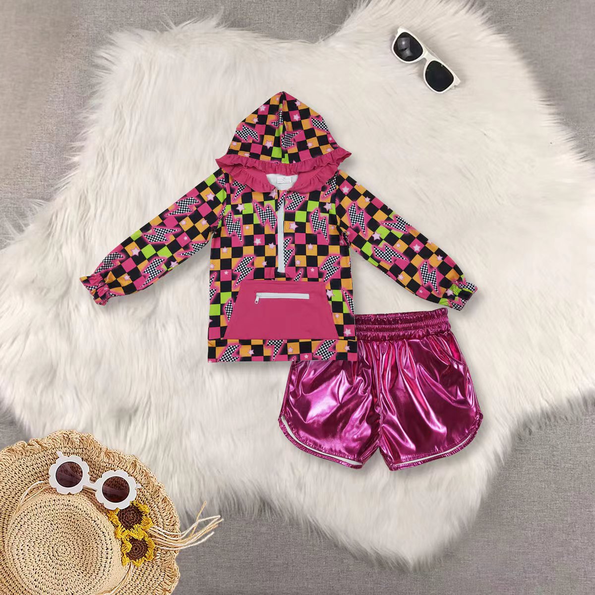 RTS NO MOQ Sibling Baby Girls Boys clothes hooded long sleeve Clothes Sets