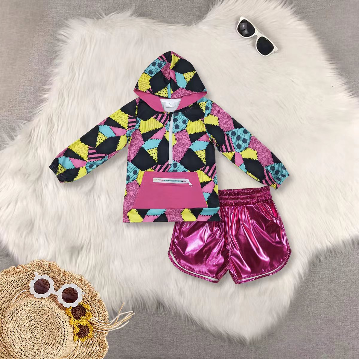 RTS NO MOQ Sibling Baby Girls Boys clothes hooded long sleeve Clothes Sets