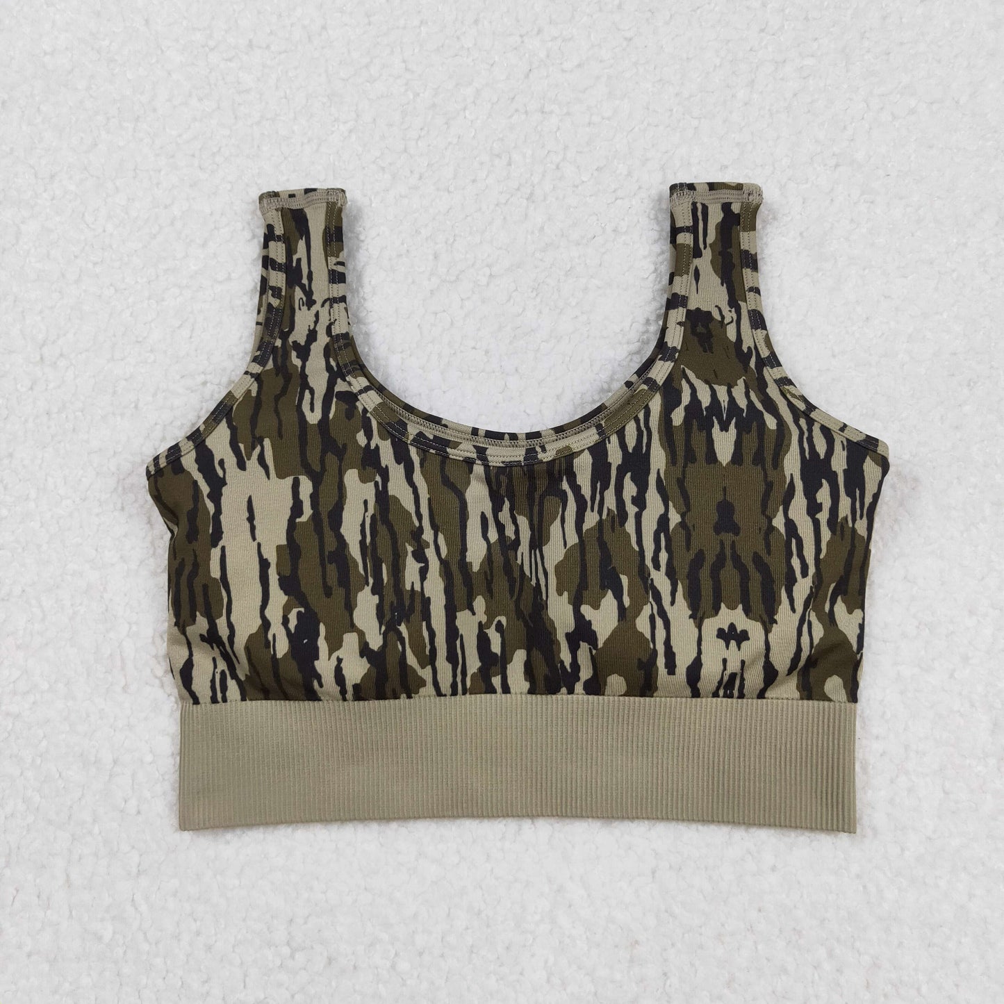 RTS NO MOQ Sibling Adult Women's camouflage Tank Top and shorts and set