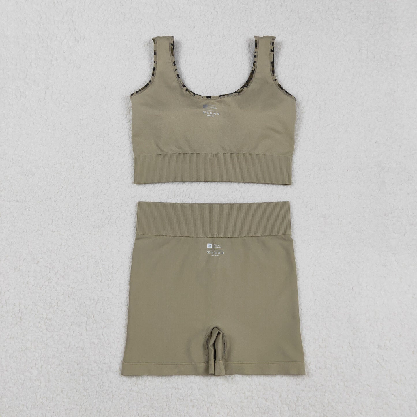 RTS NO MOQ Sibling Adult Women's camouflage Tank Top and shorts and set