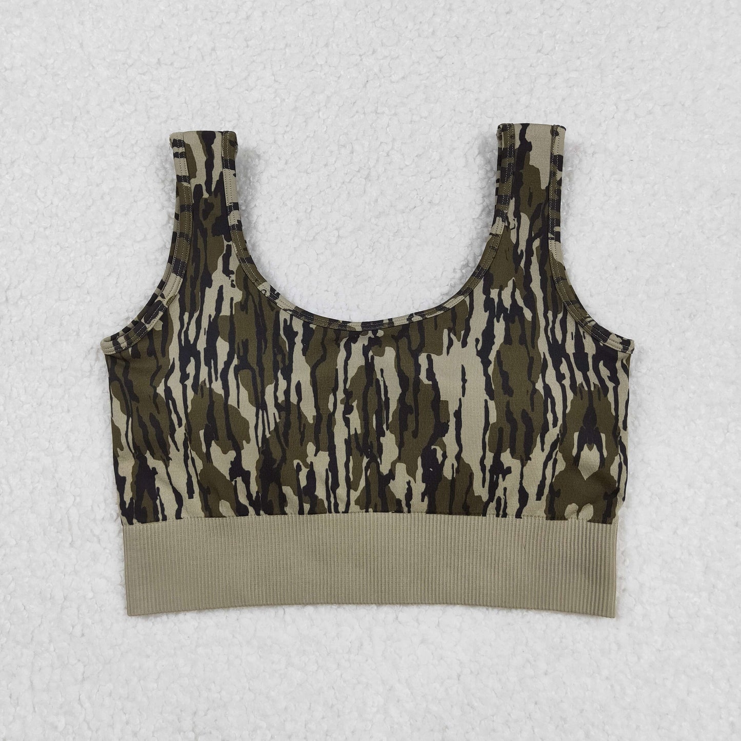 RTS NO MOQ Sibling Adult Women's camouflage Tank Top and shorts and set