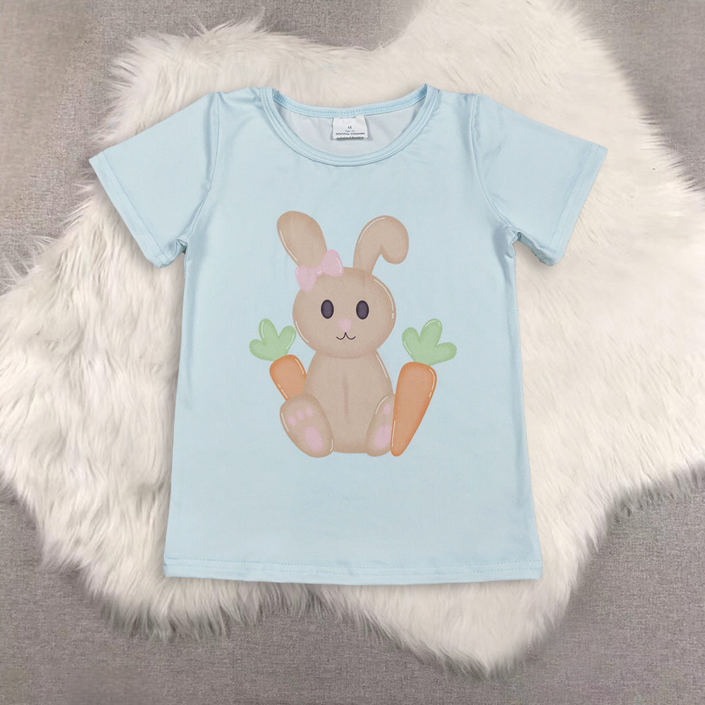RTS NO MOQ Sibling Baby Girls clothes easter short sleeve pants Set and top and jeans pants