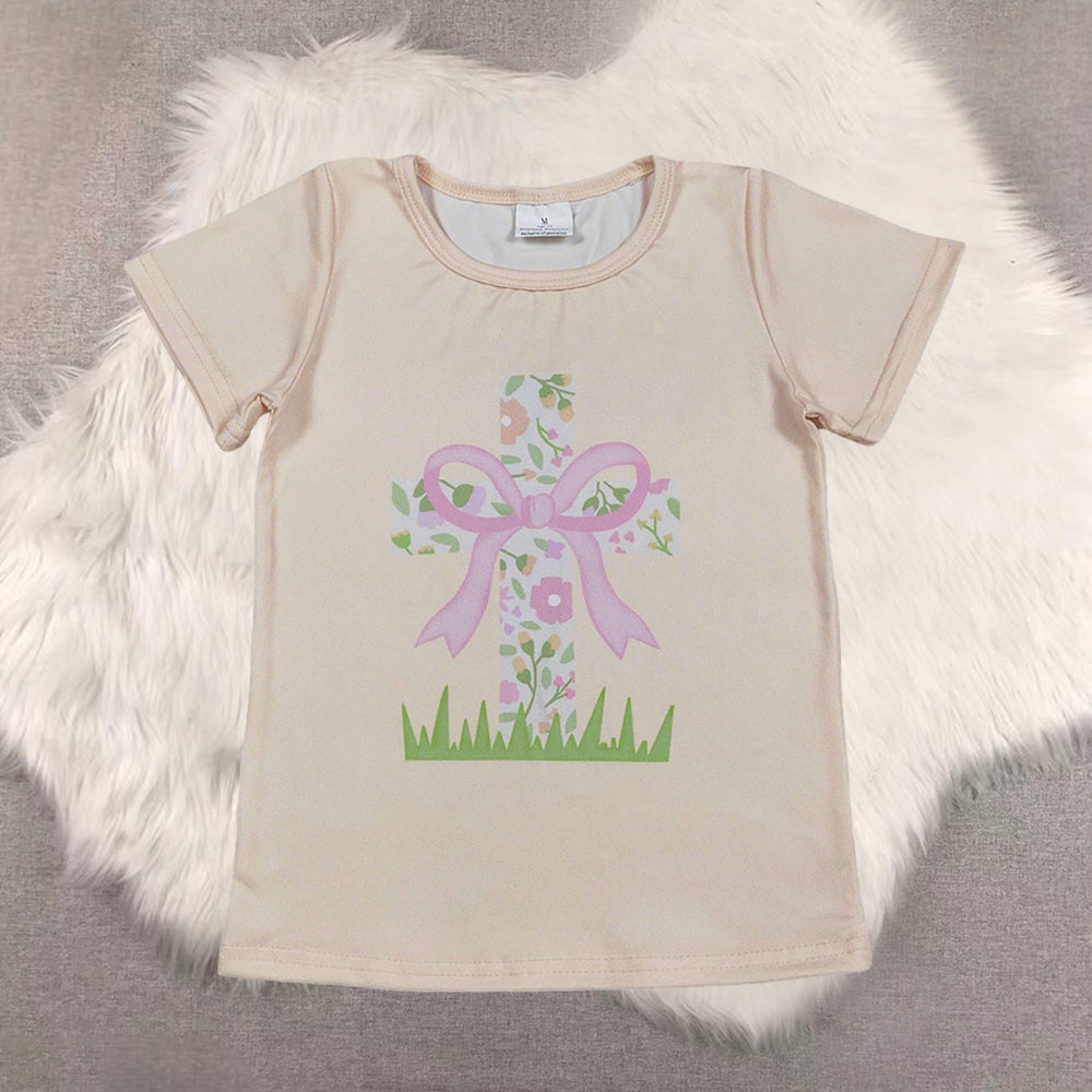 RTS NO MOQ Sibling Baby Girls clothes easter short sleeve pants Set and top and jeans pants