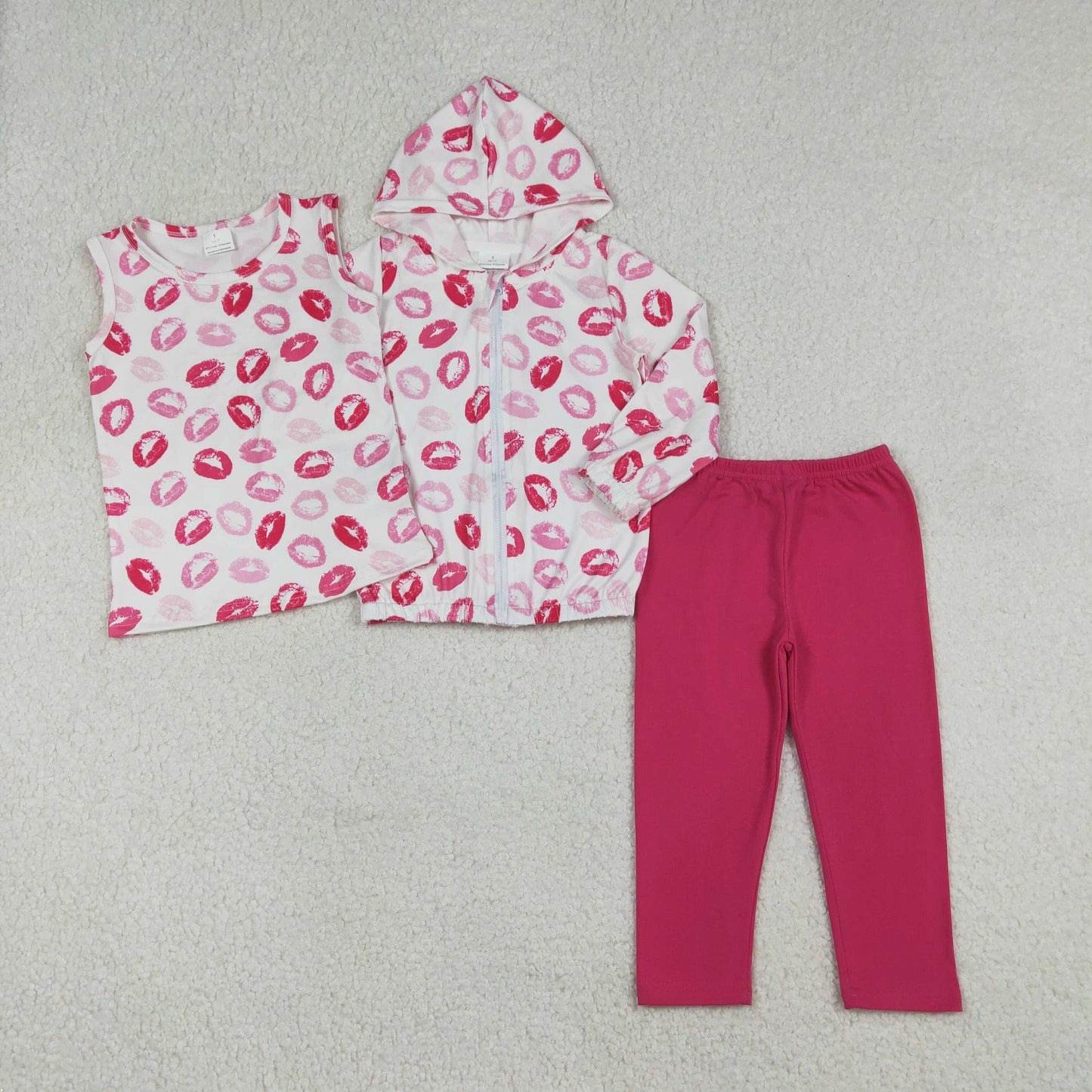 RTS NO MOQ Sibling Baby Girls Clothes short hooded long-sleeved pants sets-