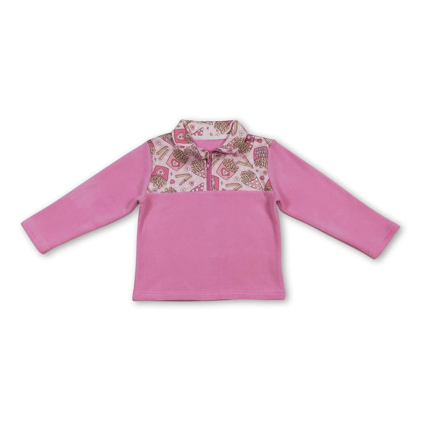 RTS NO MOQ Sibling milk silk Baby Girls Boys Cute Zipper Pullover Long Sleeve Top