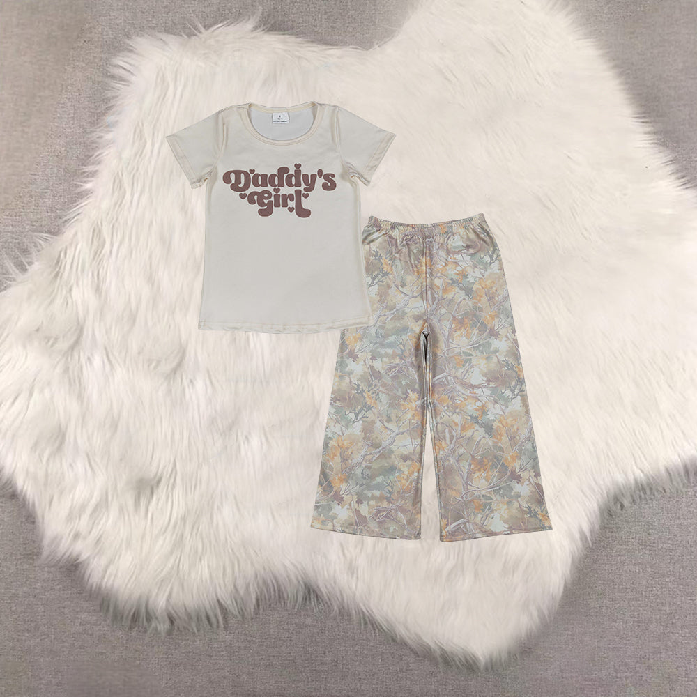 RTS NO MOQ Sibling baby girl clothes short-sleeved pants sets