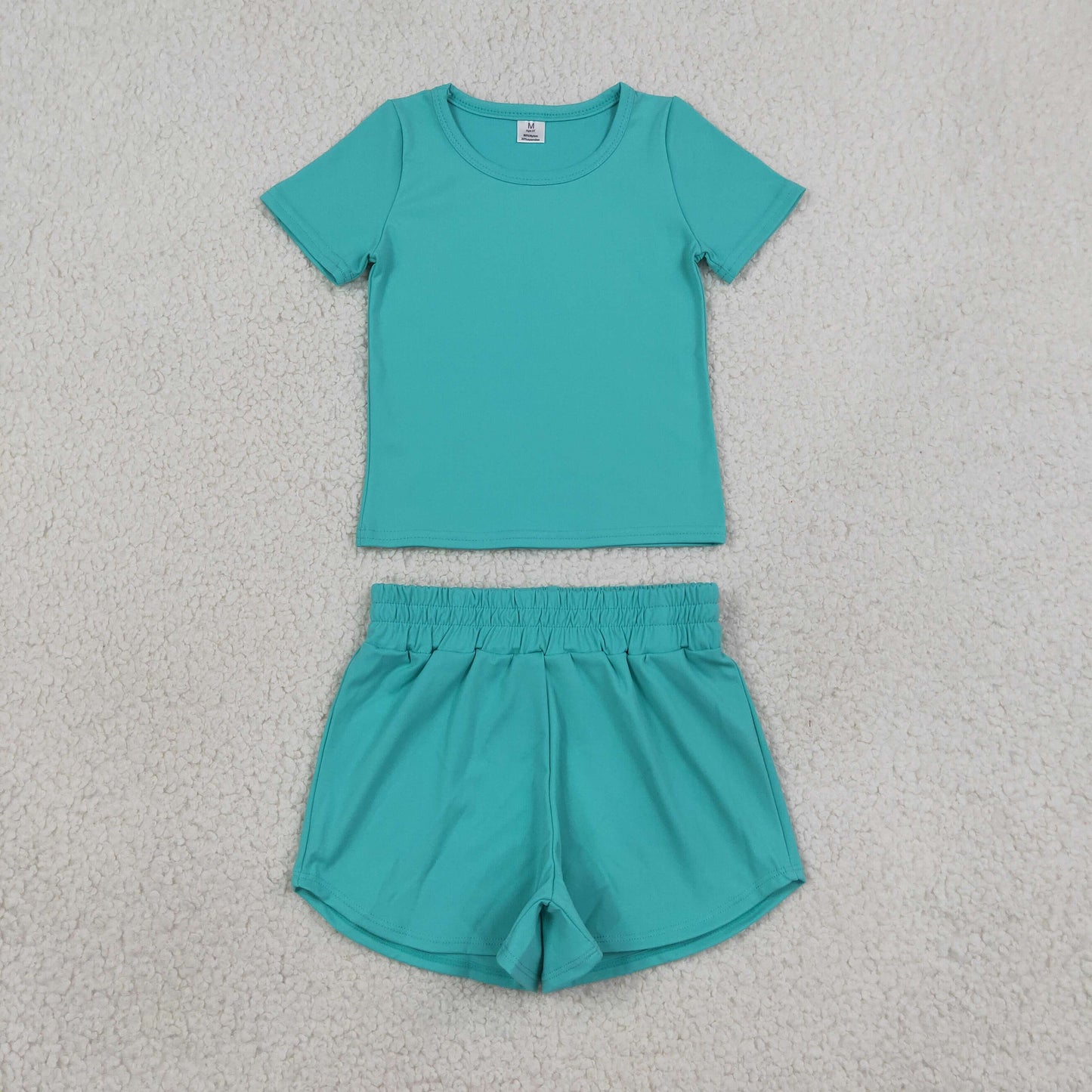 NEW RTS NO MOQ  yoga fabric SS0907+GT1640 SOLID COLOR yoga fabric summer sets