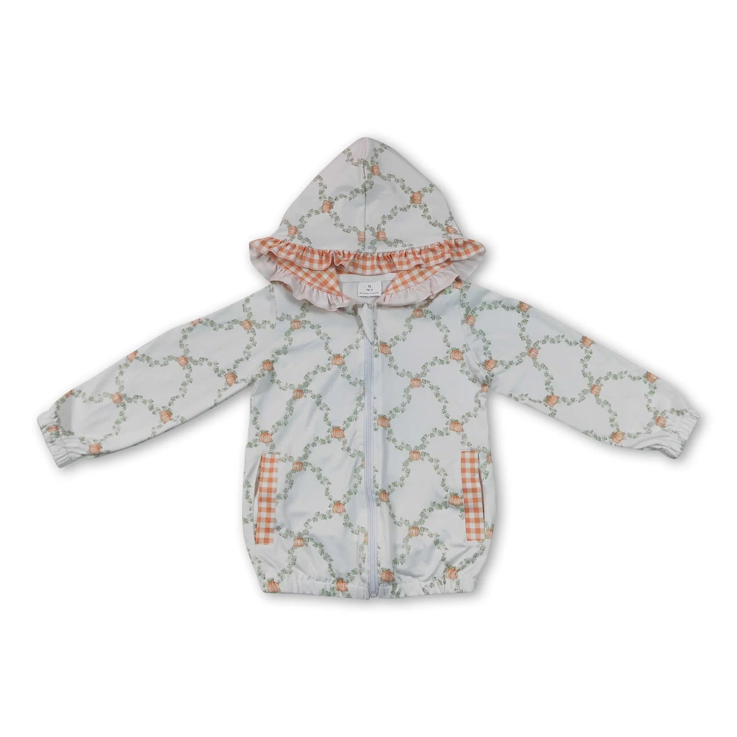 RTS NO MOQ Sibling milk silk Toddler Girls Pink Bow Print Hooded Zip Top Cardigan Jacket