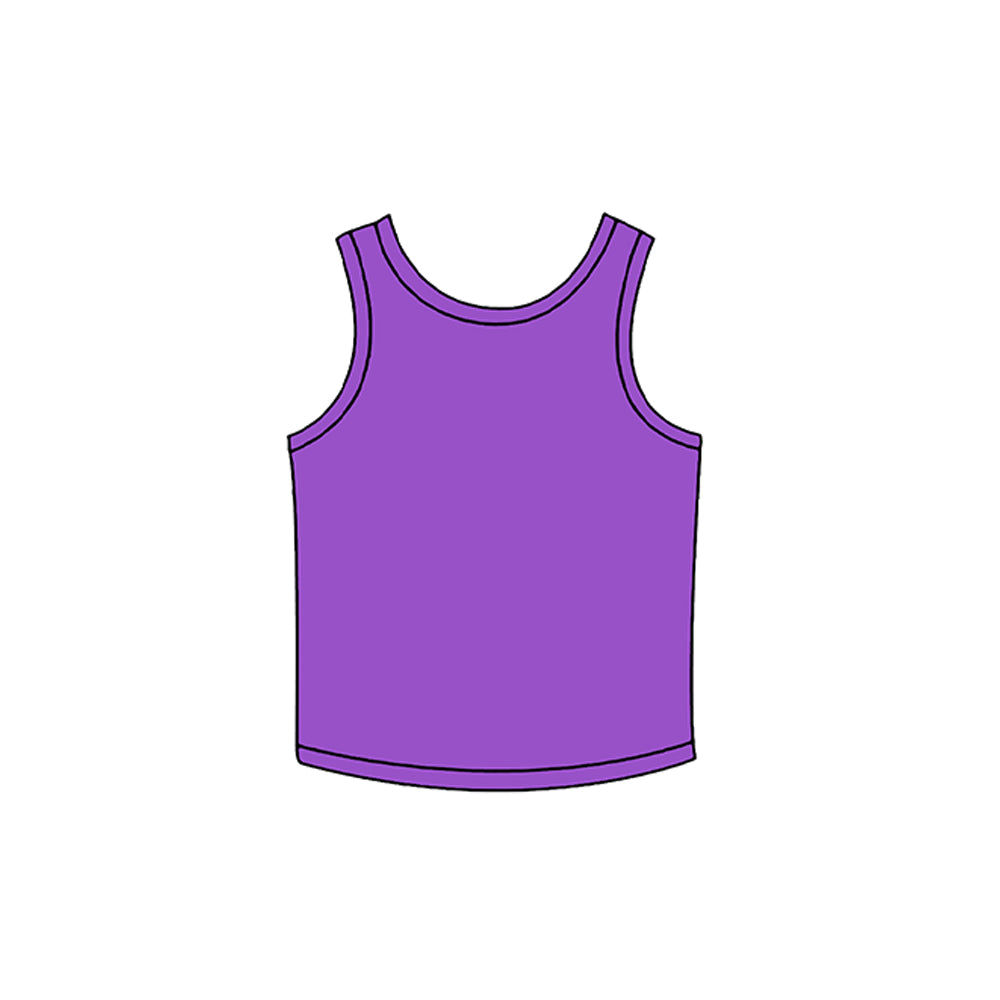 (Preorder new) No moq Yoga Baby Girls Solid Color Sleeveless Slim Fit Active Yoga Top