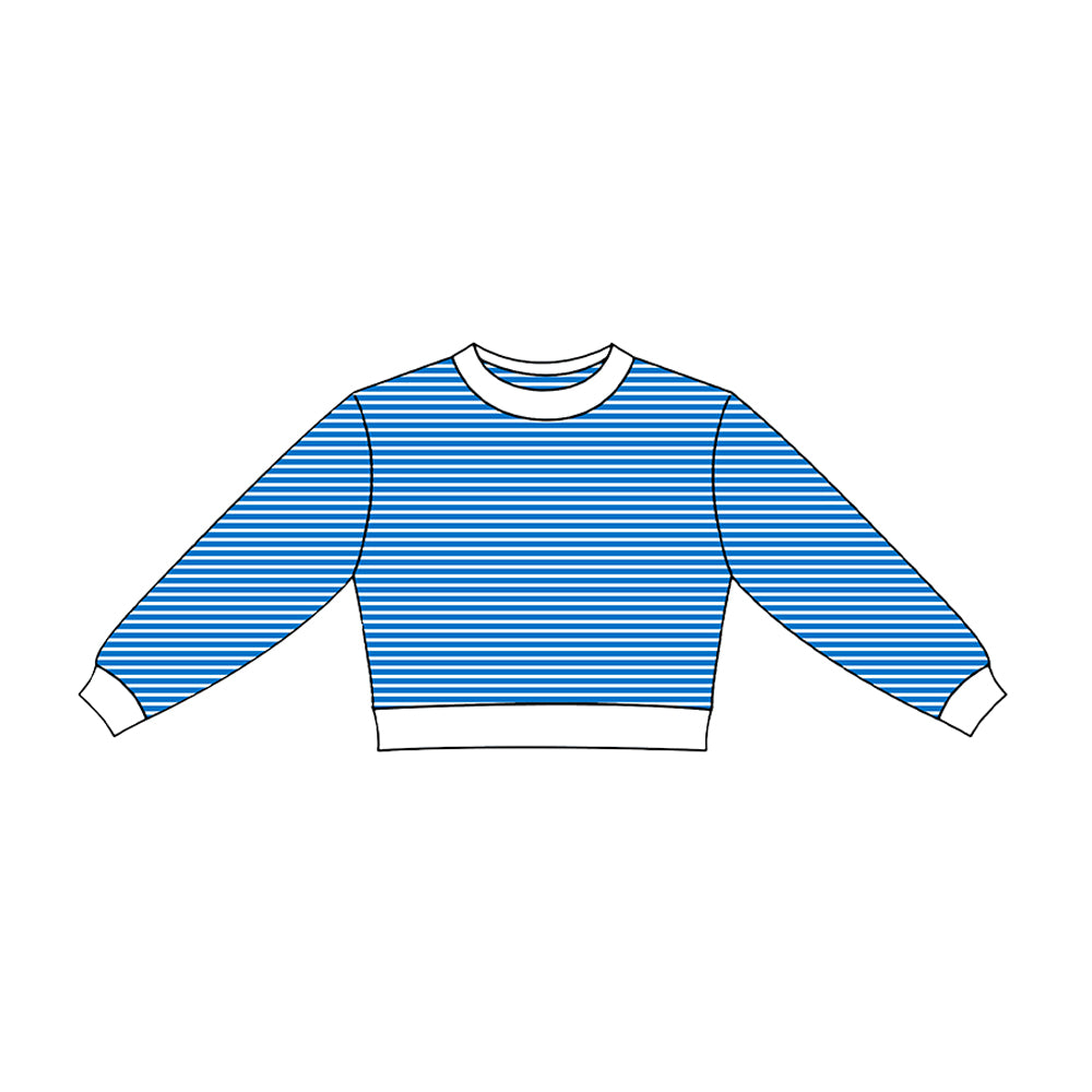 (Preorder new) No moq Yoga Baby Girls Striped Print Long Sleeve Yoga Athletic Top