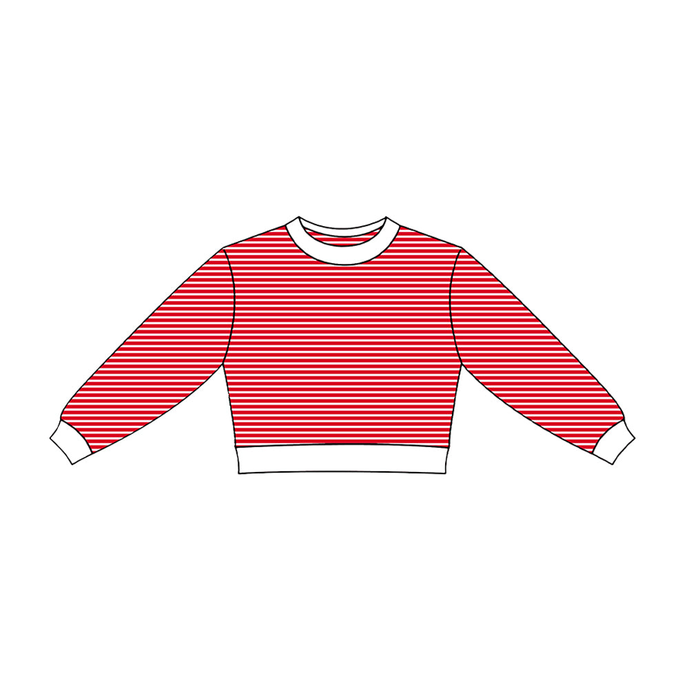 (Preorder new) No moq Yoga Baby Girls Striped Print Long Sleeve Yoga Athletic Top