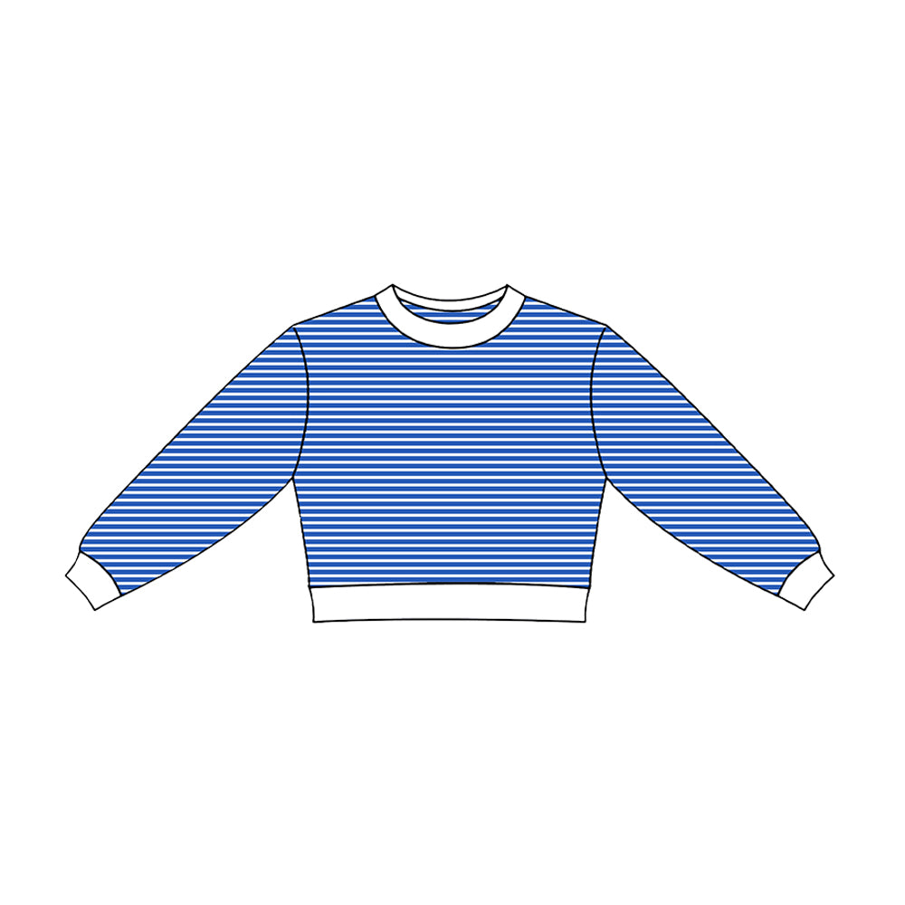 (Preorder new) No moq Yoga Baby Girls Striped Print Long Sleeve Yoga Athletic Top