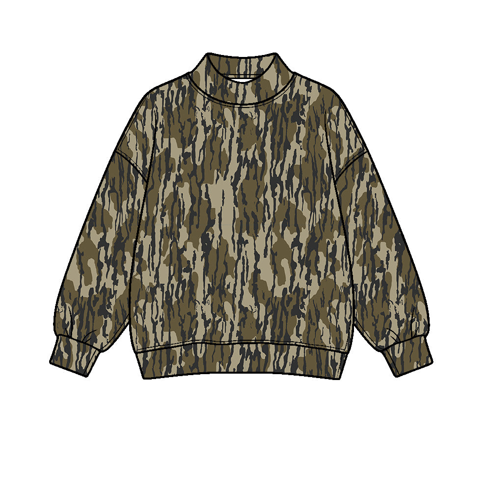 (Preorder new) No moq Yoga Adult Women Wood Camo Woman Yoga Long Sleeve Tee Shirts Top