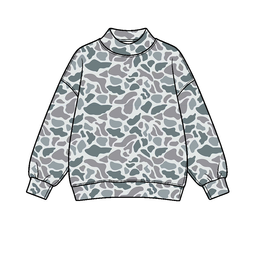 (Preorder new) No moq Yoga Adult Women Wood Camo Woman Yoga Long Sleeve Tee Shirts Top