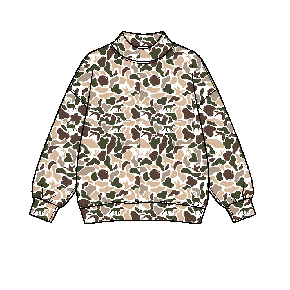 (Preorder new) No moq Yoga Adult Women Wood Camo Woman Yoga Long Sleeve Tee Shirts Top