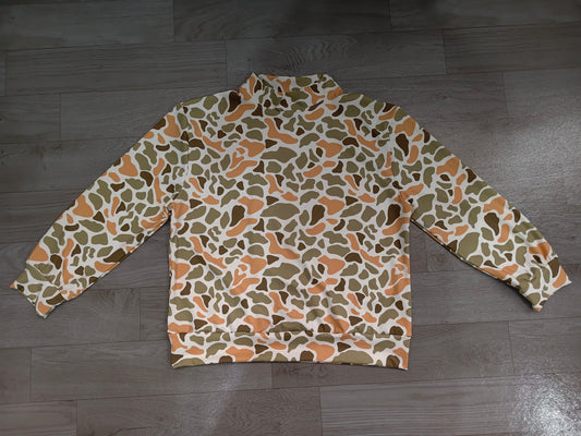 (Sample) No moq yoga fabric GT1819 Yoga Adult Women High Neck Green Yellow Camo Yoga Active Long Sleeve T‑shirts Top