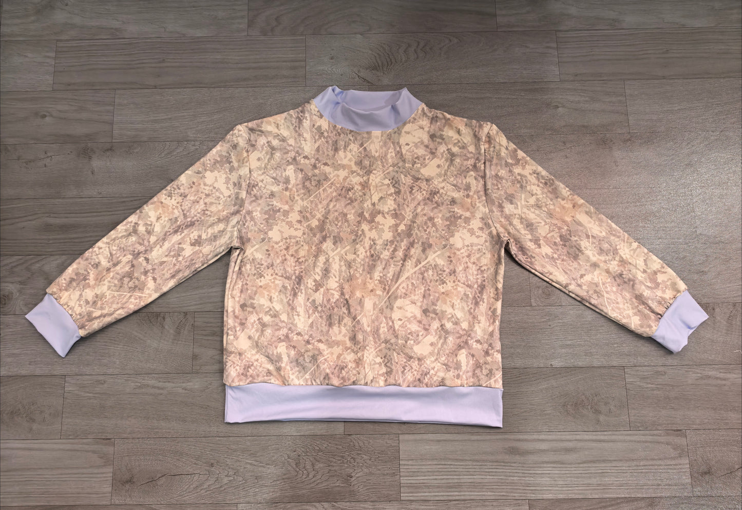 (Sample) No moq yoga fabric GT1882 Yoga Adult Women High Neck Camo Yoga Long Sleeve Tee Shirts Top Casual Daily Wear Top