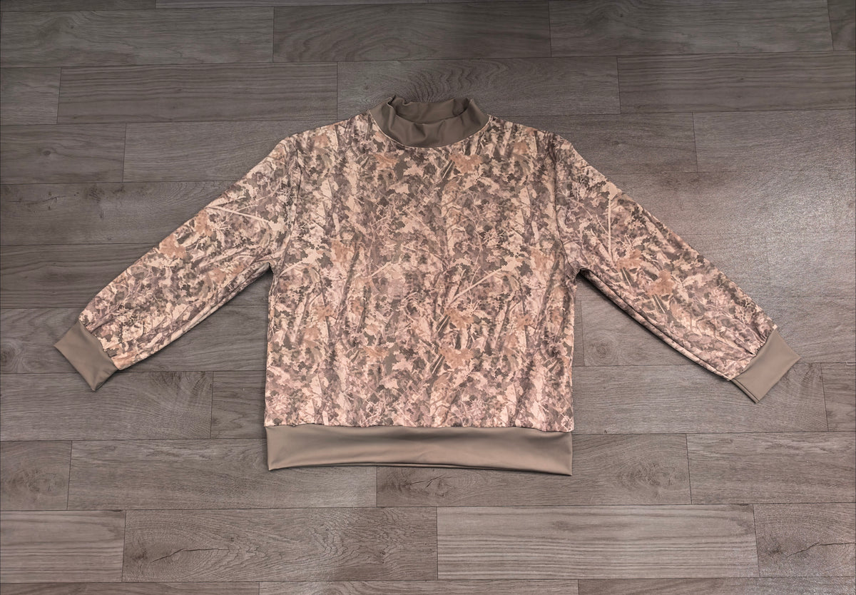 (Sample) No moq yoga fabric GT1883 Yoga Adult Women High Neck Camo Yoga Long Sleeve Tee Shirts Top Casual Top