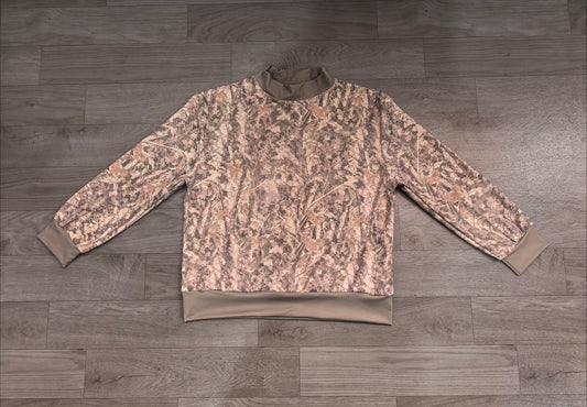 (Sample) No moq yoga fabric GT1883 Yoga Adult Women High Neck Camo Yoga Long Sleeve Tee Shirts Top Casual Top